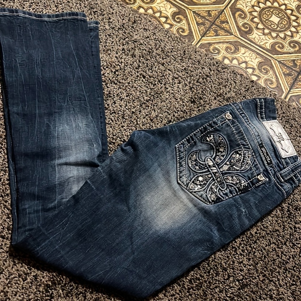 MissMe Mid-Rise Easy Boot Jeans